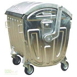 Pojemnik metalowy na odpady komunalne wg normy  PN/EN840-3  1100 L